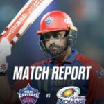Mumbai Indians and  Delhi Capitals Match Scorecard